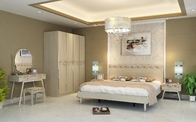Light Walnut Color Simple Bedroom Sets Eco - Friendly MDF With Melamine Material