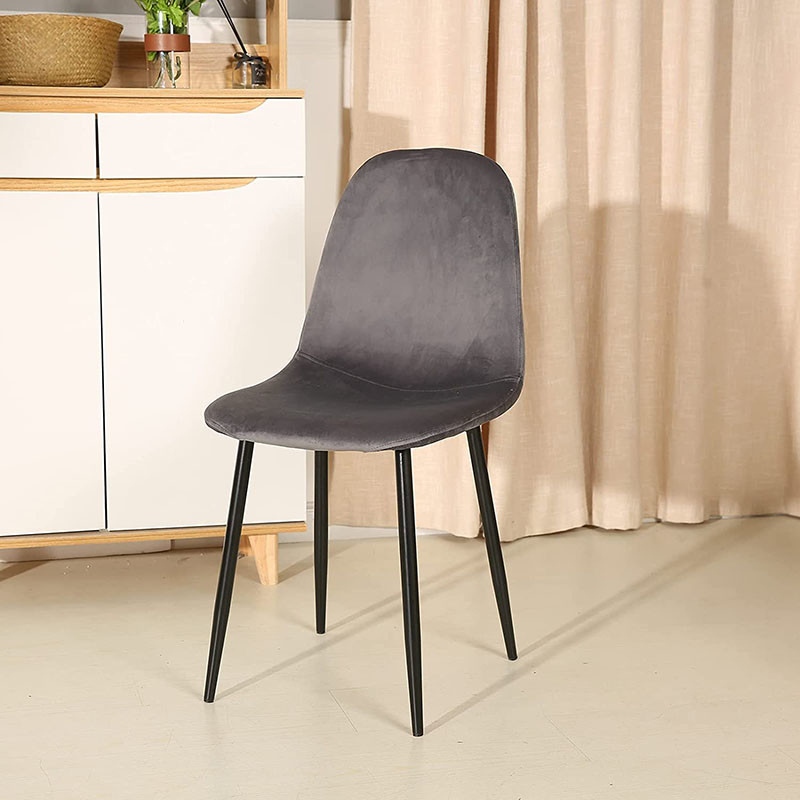 Luxury Metal Leg Velvet Dining Chair For Living Room Catering