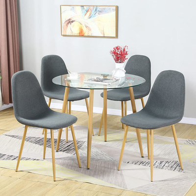 Quadro moderno do metal da tela de matéria têxtil que janta o luxo das cadeiras